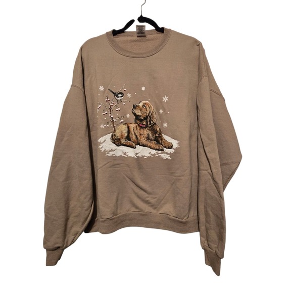 Jerzees Tops - Vintage Jerzees 90s Y2K Golden Retriever Sweatshirt Womens 2X Puppy Dog Crewneck